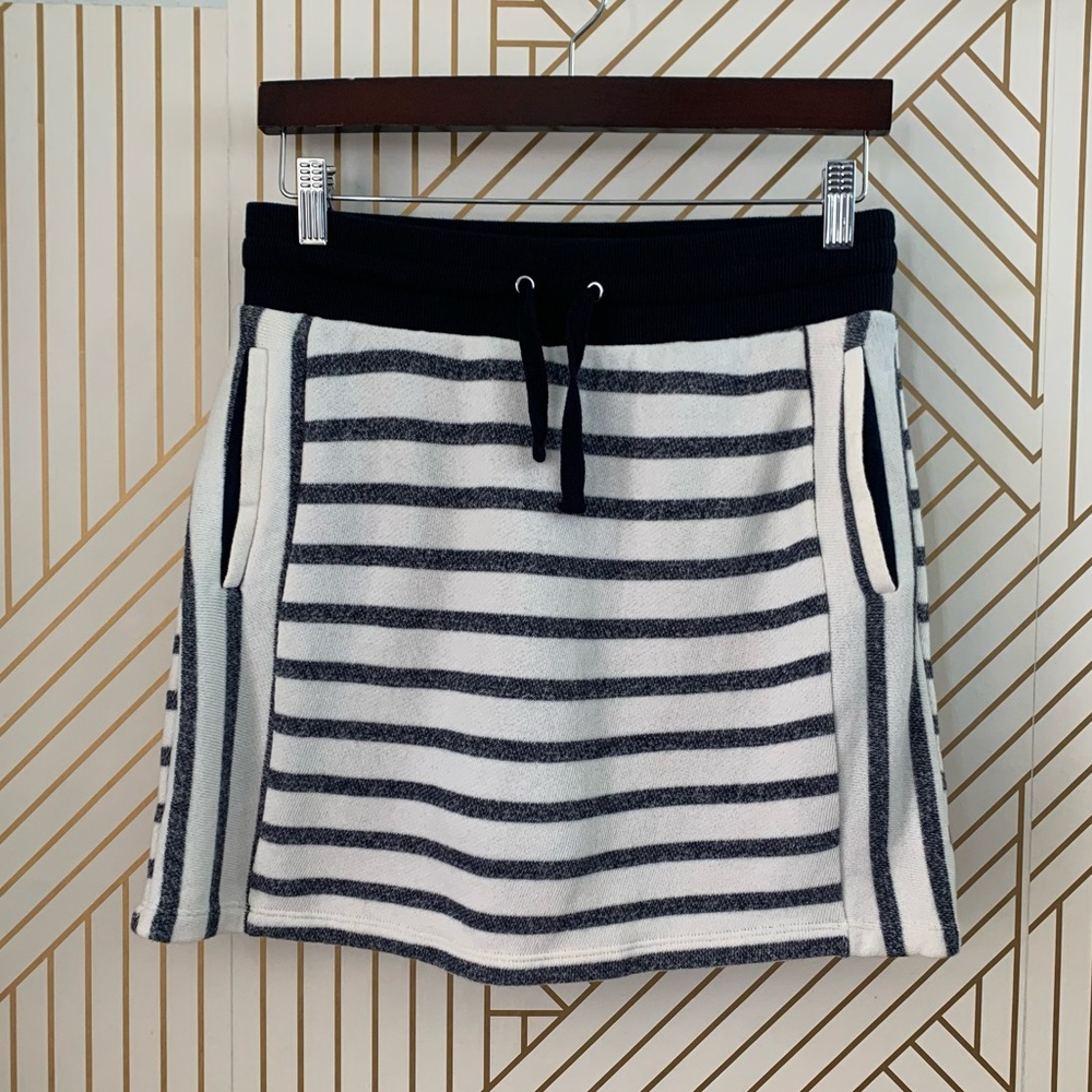 ⭐️ $5 Jones New York French Terry striped Skort skirt pockets drawstring waist